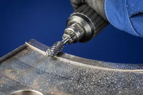 Fresa metallo duro per uso professionale INOX cilindrica con testa a sfera WCR Ø 10x20 mm, gambo Ø 6 mm HICOAT acciaio inox 3
