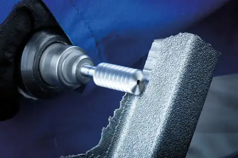 Hardmetalen hoogrendementsstiftfrees CAST cilinder ZYAS met kopvertanding Ø 12x25 mm stift-Ø 8 mm voor gietijzer 4