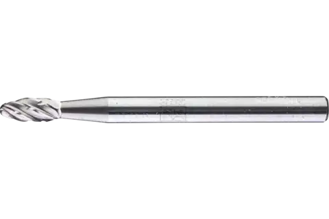 Fresa de metal duro de alto rendimiento ALLROUND forma de llama B Ø 03x07 mm, mango Ø 3 mm, basto universal 1