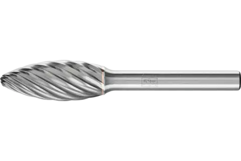Tungsten carbide burrs for high performance, INOX, flame-shaped B