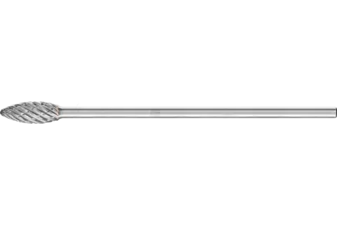 Wysokowydajny trzpień frezarski ze stopów twardych STEEL kształt płomienia B Ø 12 × 30 mm trzpień Ø 6 × 150 mm do stali 1