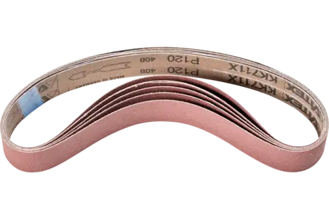 Bande abrasive à grain corindon BA 30x610 mm, A120 pour application universelle avec ponceuse à bande spéciale tube 1