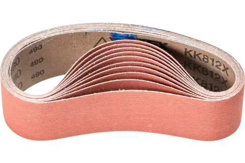 aluminium oxide abrasive belt BA 50x450mm A-COOL180 for grinding stainless steel with a pipe belt grinder 1