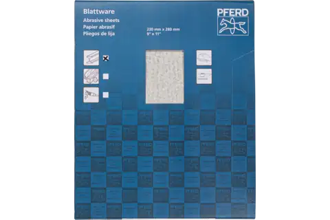 Universal paper-backed abrasive sheet aluminium oxide 230x280 mm BP ECO AC A80 with non-stick coating 3