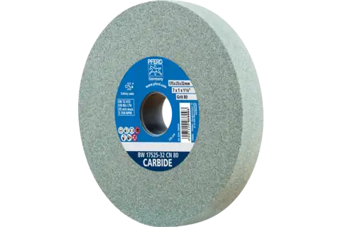 Bench grinding wheel dia. 175x25 mm centre hole dia. 32 mm SiC80 for hard materials e.g. tungsten carbide 1