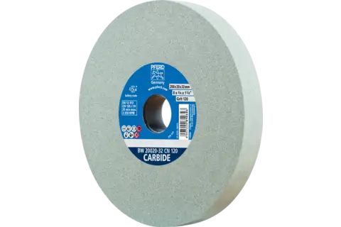 Bench grinding wheel dia. 200x20 mm centre hole dia. 32 mm SiC120 for hard materials e.g. tungsten carbide 1
