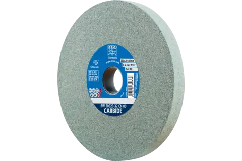Bench grinding wheel dia. 200x20 mm centre hole dia. 32 mm SiC80 for hard materials e.g. tungsten carbide 1