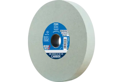 Bench grinding wheel dia. 200x30 mm centre hole dia. 32 mm SiC120 for hard materials e.g. tungsten carbide 1