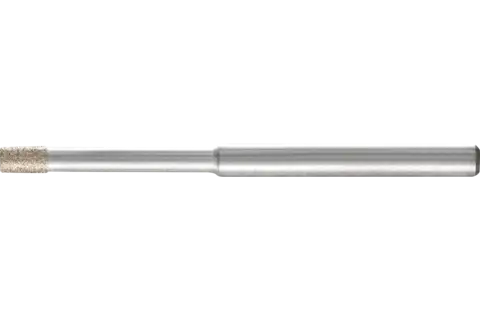 Meule sur tige CBN, cylindrique Ø 2,4 mm, tige Ø 3 mm B64 (fine) pour usinage d'alésages/de rayons 1