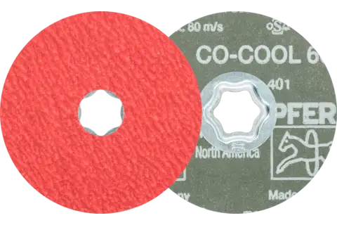 COMBICLICK fiberschijf met keramische korrel Ø 100 mm CO-COOL60 voor edelstaal 1