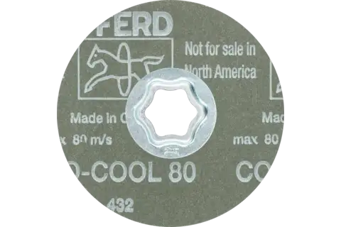 Paslanmaz çelik için COMBICLICK seramik oksit tanecik fiber disk çap 100mm CO-COOL80 3