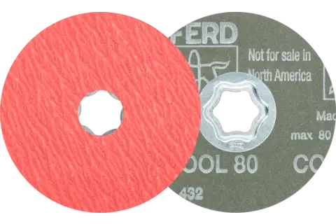 Disco in fibra granulo ceramico COMBICLICK Ø 100 mm CO-COOL80 per acciaio inox 1