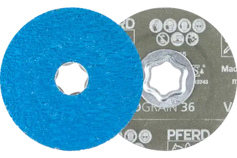 COMBICLICK fibre disc dia. 100 mm VICTOGRAIN-COOL36 for steel and stainless steel 1