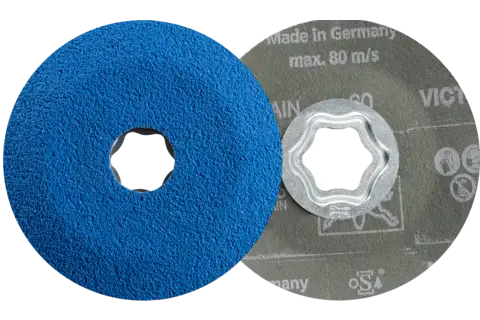 Disque en fibres COMBICLICK Ø 100 mm VICTOGRAIN-COOL60 pour acier et acier inoxydable 1