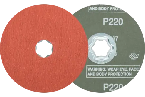 COMBICLICK aluminium oxide fibre disc dia. 115 mm A-COOL220 for stainless steel 1