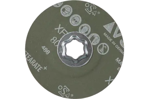 COMBICLICK ceramic oxide grain fibre disc dia. 115 mm CO-ALU80 for soft non-ferrous metals 3