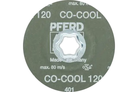COMBICLICK fiberschijf met keramische korrel Ø 115 mm CO-COOL120 voor edelstaal 3