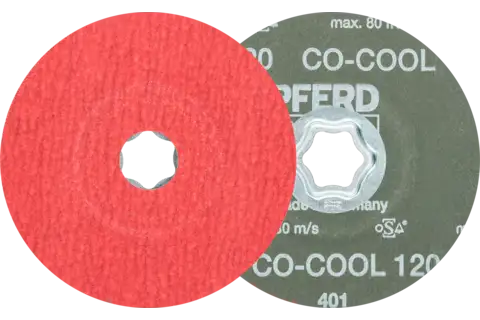 Disco de lija COMBICLICK, grano cerámico, Ø 115 mm CO-COOL120 para acero inoxidable 1