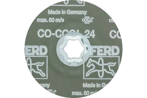 COMBICLICK Keramikkorn Fiberscheibe Ø 115 mm CO-COOL24 für Edelstahl 3