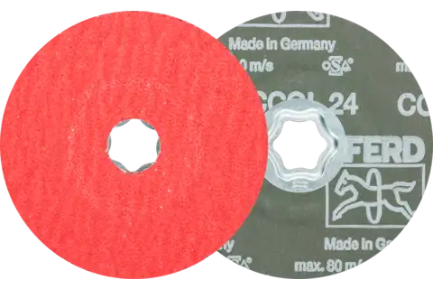 Disco in fibra granulo ceramico COMBICLICK Ø 115 mm CO-COOL24 per acciaio inox 1
