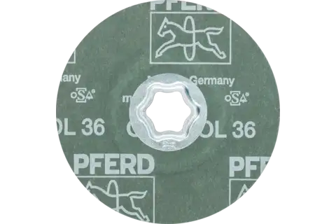 Disco in fibra granulo ceramico COMBICLICK Ø 115 mm CO-COOL36 per acciaio inox 3