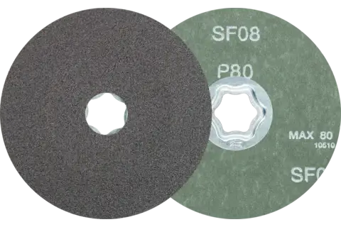 Disco in fibra granulo SiC COMBICLICK Ø 115 mm SIC80 per metalli non ferrosi duri 1