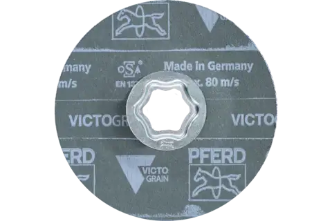 Disco de lija COMBICLICK Ø 115 mm VICTOGRAIN 60, máximo rendimiento en acero 2