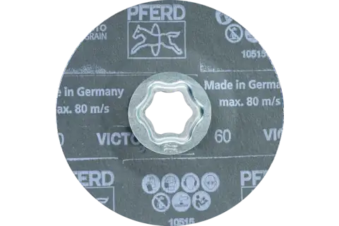 Çelik ve paslanmaz çelik için COMBICLICK fiber disk çap 115 mm VICTOGRAIN-COOL60 2