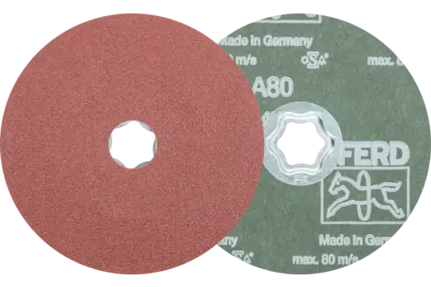 Genel kullanım için COMBICLICK alüminyum oksit fiber disk çap 125 mm A80 (10) 1