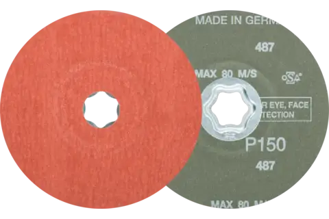 Disco de lija COMBICLICK, corindón, Ø 125 mm A-COOL150 para acero inoxidable 1