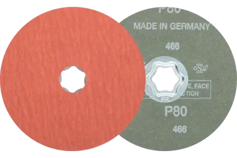Disco in fibra corindone COMBICLICK Ø 125 mm A-COOL80 per acciaio inox 1