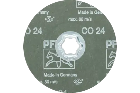 Disco in fibra granulo ceramico COMBICLICK Ø 125 mm CO24 per asportazione elevata su acciaio 3