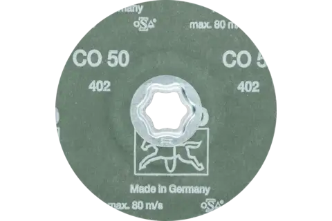 Disco in fibra granulo ceramico COMBICLICK Ø 125 mm CO50 per asportazione elevata su acciaio 3