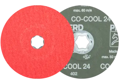 Disco in fibra granulo ceramico COMBICLICK Ø 125 mm CO-COOL24 per acciaio inox 1