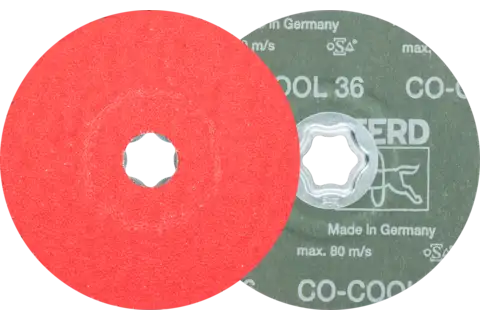 Disco in fibra granulo ceramico COMBICLICK Ø 125 mm CO-COOL36 per acciaio inox