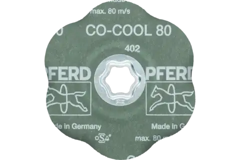 COMBICLICK ceramic oxide grain fibre disc dia. 125 mm CO-COOL80 CONTOUR for contours 3