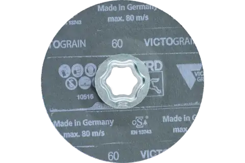 COMBICLICK fibre disc dia. 125 mm VICTOGRAIN-COOL60 for steel and stainless steel 2