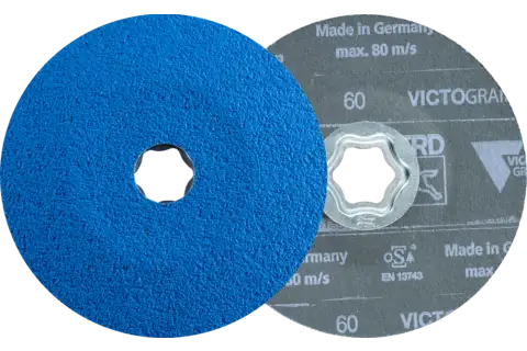 COMBICLICK fibre disc dia. 125 mm VICTOGRAIN-COOL60 for steel and stainless steel 1