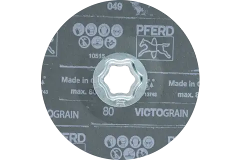 COMBICLICK fibre disc dia. 125 mm VICTOGRAIN-COOL80 for steel and stainless steel 2
