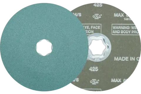 COMBICLICK Zirkon fibre disc dia. 125 mm Z120 for high stock removal on steel 1