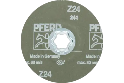 Disco in fibra zircone COMBICLICK Ø 125 mm Z24 per asportazione elevata su acciaio 3