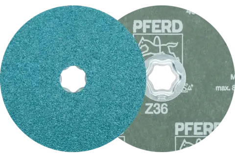 Disque en fibres à grain zircon COMBICLICK Ø 125 mm Z36 pour enlèvement de matière important sur acier 1