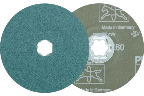 COMBICLICK Zirkon fibre disc dia. 125 mm Z60 for high stock removal on steel 1