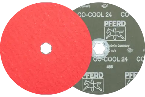 Disco in fibra granulo ceramico COMBICLICK Ø 180 mm CO-COOL24 per acciaio inox 1