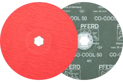 COMBICLICK ceramic oxide grain fibre disc dia. 180mm CO-COOL50 for stainless steel 1
