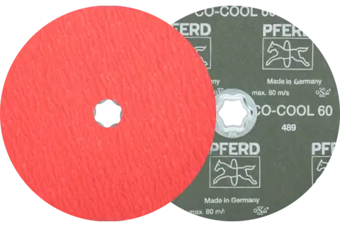 COMBICLICK fiberschijf met keramische korrel Ø 180 mm CO-COOL60 voor edelstaal 1