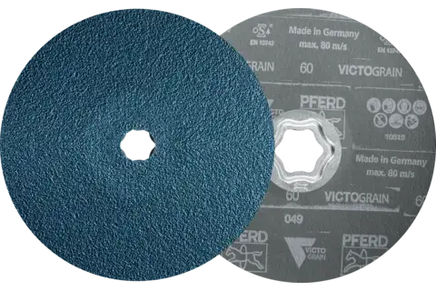 COMBICLICK fibre disc dia. 180mm VICTOGRAIN 60 maximum performance on steel 1