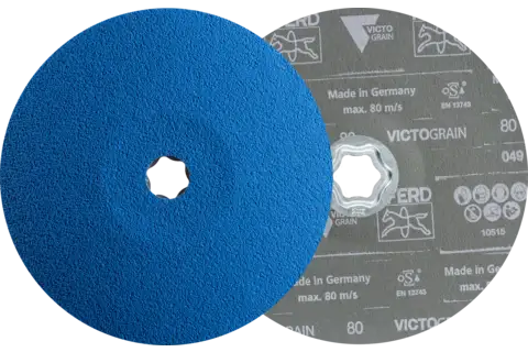 COMBICLICK fibre disc dia. 180 mm VICTOGRAIN-COOL80 for steel and stainless steel 1