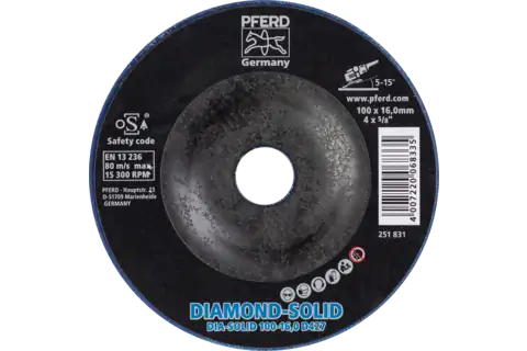 CC-GRIND SOLID DIAMOND 100x16,0 mm D427 (grossolano) per la lavorazione di materiali duri 2