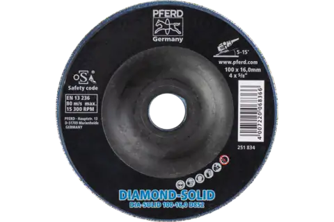 CC-GRIND SOLID DIAMOND 100x16,0 mm D852 (zeer grof) voor het bewerken van harde materialen 2